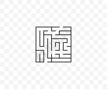 Labyrinth 迷宫 透明背景的战略图标 矢量插图路线挑战字谜商业小路出口教育解决方案正方形谜语图片