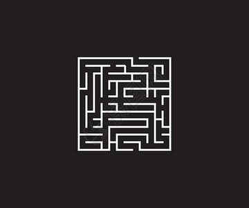 Labyrinth 迷宫 方形 战略图标 矢量插图图片