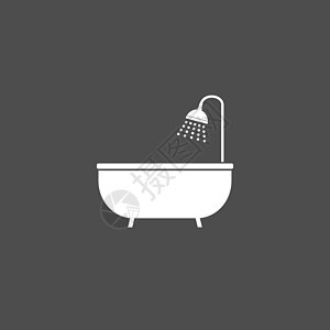 浴室 洗手间 淋浴图标 矢量插图 平板设计网络标识卫生肥皂婴儿水滴气泡喜悦艺术泡沫图片