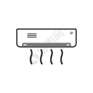 分开空调图标 矢量插图 平面设计环境净化器力量寒意气候器具温度呼吸机塑料状况图片
