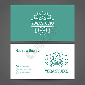瑜伽工作室病媒业务卡模板药品平衡身份标签活力精神卡片卫生班级品牌图片
