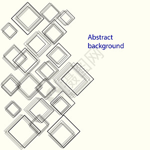 矢量方背景 几何装饰概念 用平网格的现代技术插图 用直线进行的数字几何抽象学图片