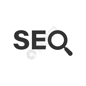 平面样式的 Seo 分析图标 孤立在白色背景上的社交媒体矢量图解 搜索分析业务概念信息放大镜营销图表统计插图电脑项目网络互联网图片