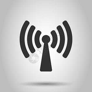 Wifi 互联网标志图标在平面样式  Wifi 无线技术矢量图在白色背景上 网络 wifi 经营理念电脑质量网站海豹民众邮票标签图片