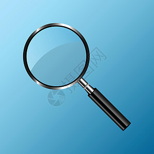 平面样式的现实放大镜标志图标 孤立在白色背景上的放大镜矢量图解 搜索业务概念背景图片