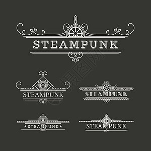 矢量Steampunk 标签集图片