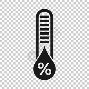 透明风格的湿度图标 孤立背景下的气候矢量图解 温度预报经营理念房子天气压力夹子水分天空季节晴雨表气象插图图片