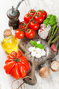 意大利美食背景蔬菜厨房静物食谱乡村高架烹饪草本植物宏观营养图片