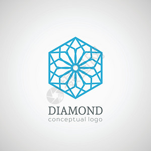 白图上孤立的钻石标识商业标题珠宝水晶标签微光线条宝藏玻璃宝石图片