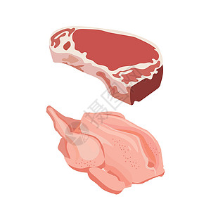 牛肉和鸡肉设计图片