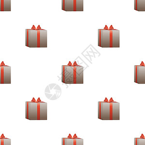 与一件礼物的无缝模式 与礼品盒的背景 适用于背景卡片和包装纸 擅长新年生日和情人节的主题 向量环境念日墙纸包装惊喜庆典问候语派对图片