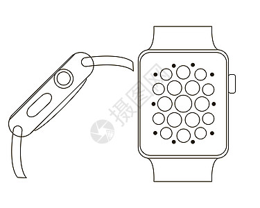 手表应用金子技术插图屏幕界面电子触摸屏时间运动腕带图片