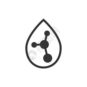 扁平风格的酸分子图标 孤立在白色背景上的 Dna 矢量图解 氨基模型经营理念技术实验室商业生物胶原药店科学药品化学品原子图片