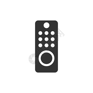 平面样式的电视遥控器图标 白色孤立背景上的电视符号矢量图解 广播业务概念展示视频网站天线办公室娱乐电影电子产品播送模拟图片