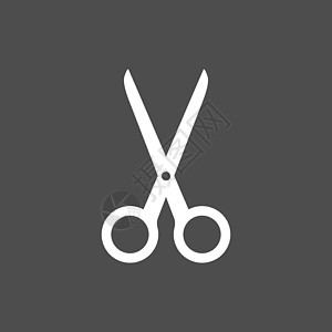 裁剪 剪刀图标 矢量插图 平面设计理发师白色夹子头发商业外科工具标识工艺剪子图片