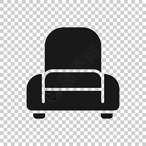 平板风格的电影椅图标 白色孤立背景的电椅矢量说明 剧场座椅商业概念剧院娱乐中风电脑摄影生产座位电视扶手椅表演图片