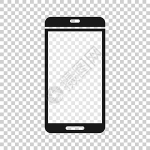 平面样式的智能手机空白屏幕图标 孤立在白色背景上的手机矢量插图 电话业务概念相机细胞网站用户小样商业触摸屏工具网络按钮图片