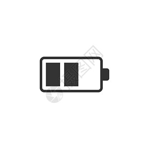 平面样式的电池充电图标 白色隔离背景上的功率级矢量图 锂蓄电池经营理念容量玻璃指标电气工具化学品来源插图活力充电器图片