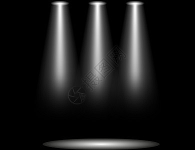 舞台多姿多彩的焦点 矢量插图微光工作室射线辉光娱乐音乐会照明光束俱乐部闪光图片