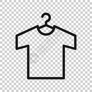 平面样式的 T 恤图标 白色孤立背景上的休闲服装矢量插图  Polo 服装经营理念店铺办公室衬衫服饰互联网袖子衣服按钮空白圆形图片