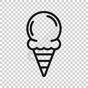 平面样式的冰淇淋图标 孤立在白色背景上的圣代矢量插图 冰糕甜点经营理念玻璃味道锥体产品小吃菜单水果巧克力食物杯子图片