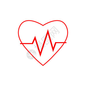 心血管 心脏 心跳图标 矢量插图 平板设计测试健康药品疾病技术监视器有氧运动压力速度网站图片