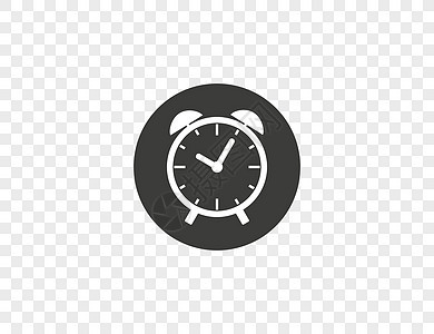 时钟 闹钟图标 矢量插图 平板商业古董网络机械小时黑色唤醒钟表测量时间图片