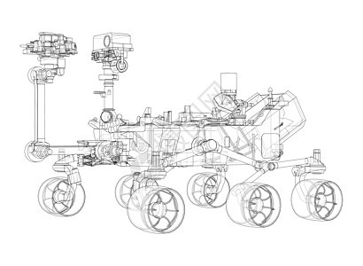 火星探测器  3 的矢量渲染灰尘飞船陨石车站精神宇宙探险家殖民地天文学蓝图图片