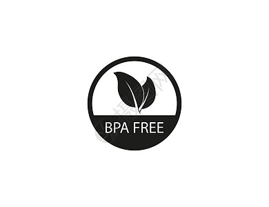 免费Bpa 标签 生态图标 矢量插图 平板设计产品塑料海豹贴纸风险瓶子徽章叶子保修单警告图片