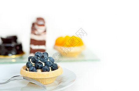蓝莓奶油蛋糕营养小吃特写浆果宏观静物食物水果蛋糕面包水果图片