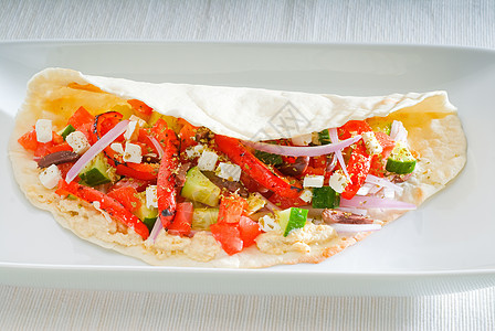 新鲜沙拉包装食物胡椒蔬菜洋葱早餐沙拉火鸡辣椒黄瓜午餐图片