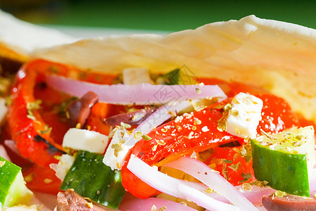 新鲜沙拉包装洋葱小吃黄瓜午餐蔬菜沙拉早餐胡椒火鸡食物图片