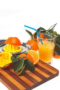 新鲜橙汁营养木板果汁榨汁机玻璃工作室水果橙子食物木头图片
