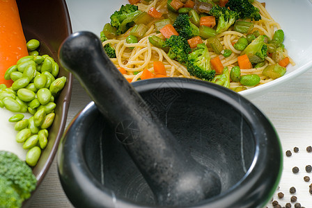 蔬菜意大利面a草本植物美食食谱菜单食物午餐烹饪芹菜宏观洋葱图片