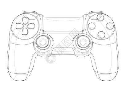 游戏手柄或操纵杆 韦克托电子产品技术蓝图公司草图纽扣网络绘画安慰控制台图片