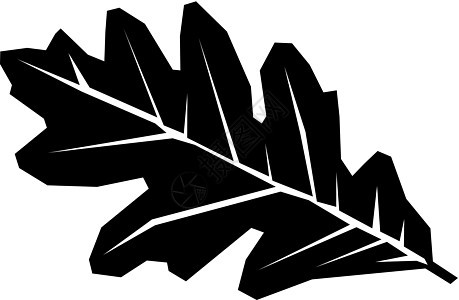 Oakaf 叶叶黑双影图标 在白色背景插图中被孤立 符号 艺术标识设计图片