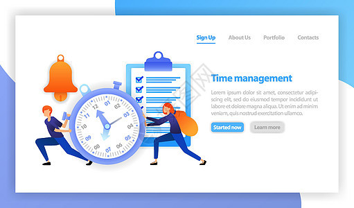 用于网络 横幅 登陆页面 移动设备的矢量平面插图 节省时间 白色背景秒表 业务时间管理 时间就是金钱 快速反应 提醒 闹钟 日程图片
