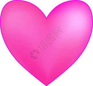 美丽的粉色心脏和白色背景 情人节的概念 矢量艺术图片