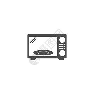 微波炉图标标志徽标设计模板电气厨房标识食物插图技术微波火炉按钮平底锅背景图片