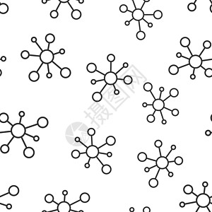 集线器网络连接标志图标无缝图案背景 孤立在白色背景上的 Dna 分子矢量图解 原子经营理念圆圈营销团体互联网团队网站友谊技术全球图片