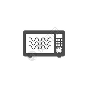 微波炉图标标志徽标设计模板金属厨房家庭机器插图房子展示黑色用具器具图片