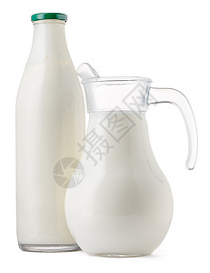 装满白色隔绝的鲜牛奶的玻璃盒液体杯子产品食物奶油瓶子器皿奶瓶奶制品玻璃图片