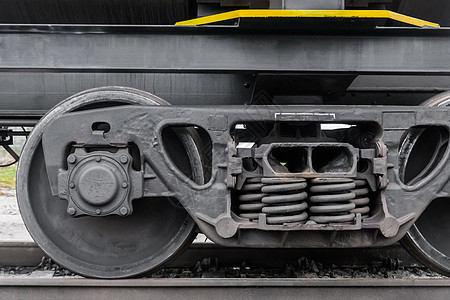 铁路车辆运行部分的部件 火车油罐车轮式一对机车车站运输机器平台古董轮子仓库力量货运维修图片