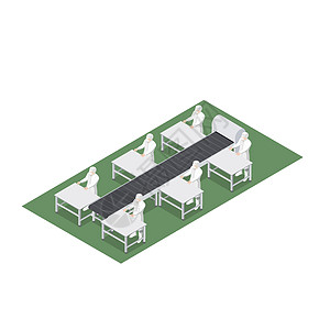 食品工程中带有传送带的自动生产线和输送带图片