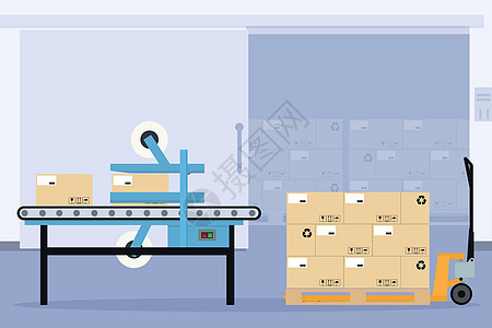 全自动工业装箱封箱生产线控制工作机械工具产品盒子机器植物技术工厂背景图片