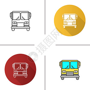巴士图标卡车旅行乘客字形绘画民众网络空间交通运输图片
