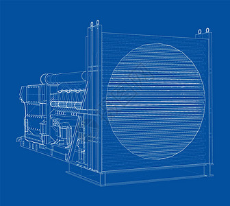 大型工业用柴油发电机植物机器高压燃气力量管道发电站3d电压机械图片