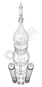 空间火箭构想纲要宇航员航程插图蓝图宇宙绘画航班3d飞船发射图片