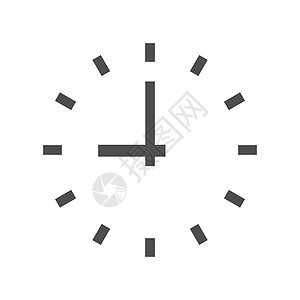 时间时钟拨号矢量图标隔离在白色背景上 用于 web 移动和用户界面设计的挂钟平面图标警报速度工具手表滴答数字商业圆形测量指针图片