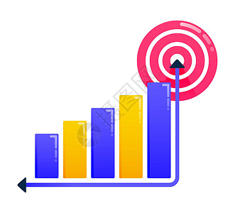 实现目标 业务目标 箭头和飞镖 业务动机 业务图表的徽标 徽标也可用于商业 图标设计和图形元素优胜者生长插图射箭营销市场创造力中图片